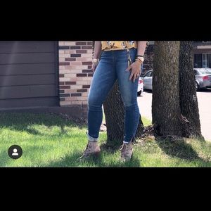 High rise skinny jeans